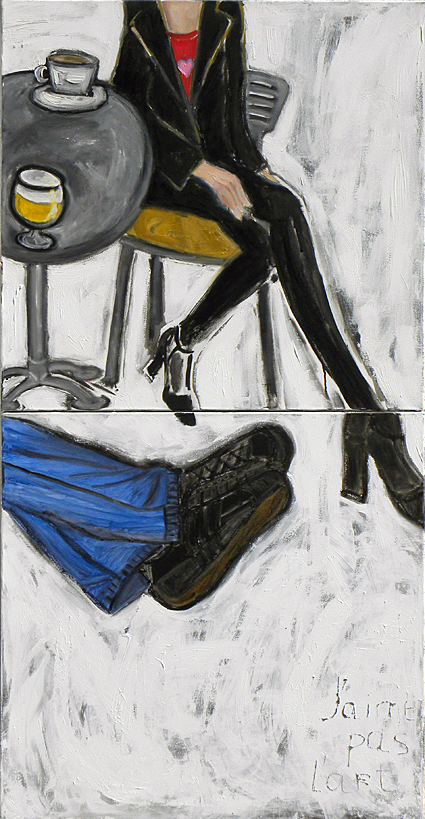 Óleo + modeling paste sobre lienzo Díptico 70 x 140 cm 2009