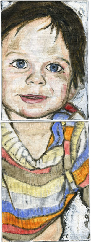 Detalle de la obra “Designed by Eames”. Óleo sobre lienzo 2007