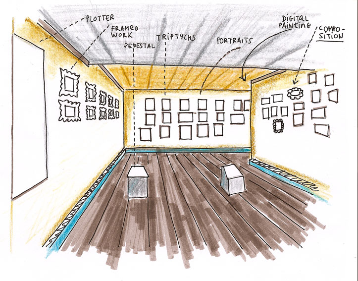 siciones del Aula de Cultura de Getxo. 2010. Disposición de los cuadros.