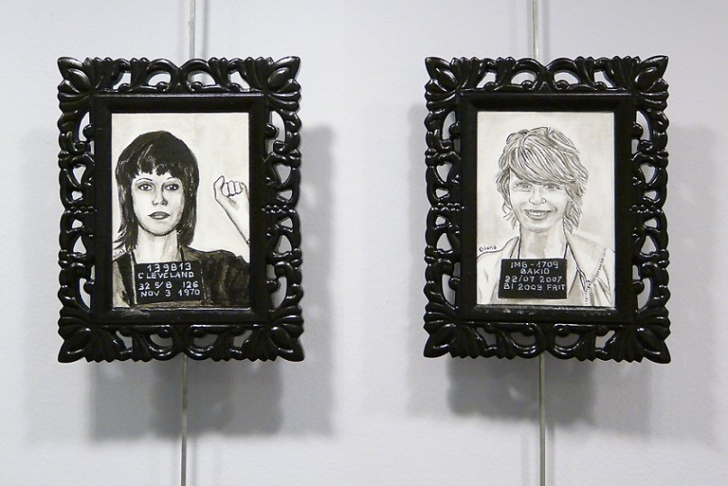 Retratos en óleo sobre tabla entelada, de la serie "Fichados". 2009.