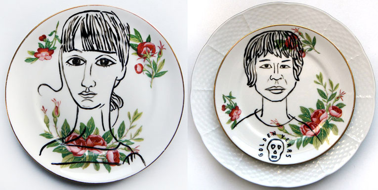 Retratos sobre platos