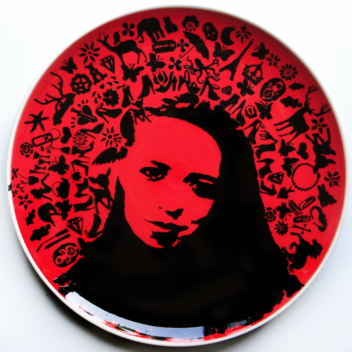 Portraits on plates