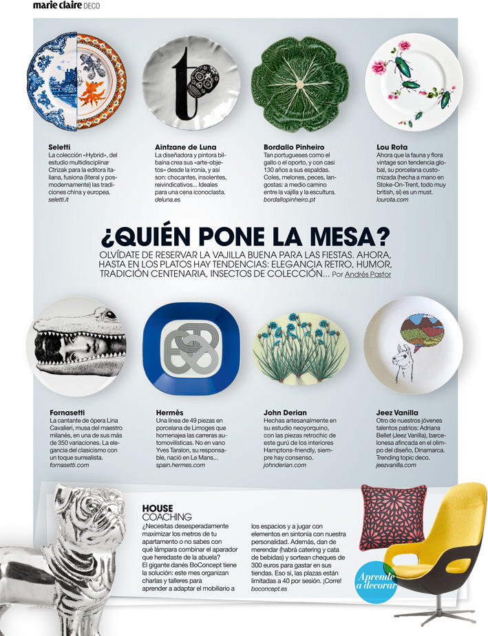 Las cerámicas Luna Art en Marie Claire
