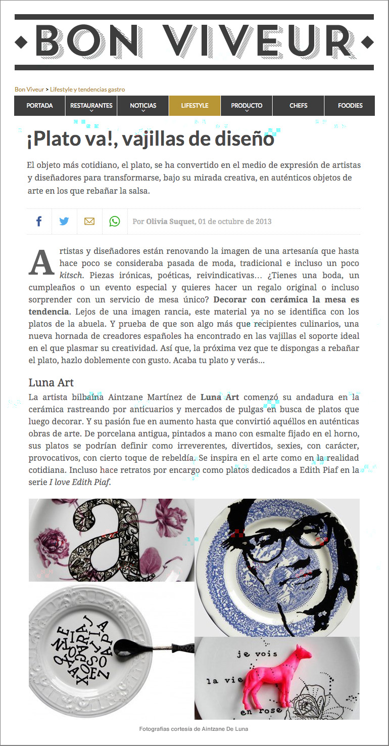 Aintzane De Luna en Bon Viveur